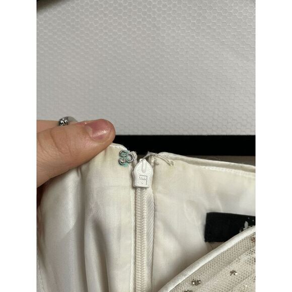 Jump Apparel Womens Strapless Sweetheart Neckline Lace Wedding Dress White 5/6 - Picture 5 of 9